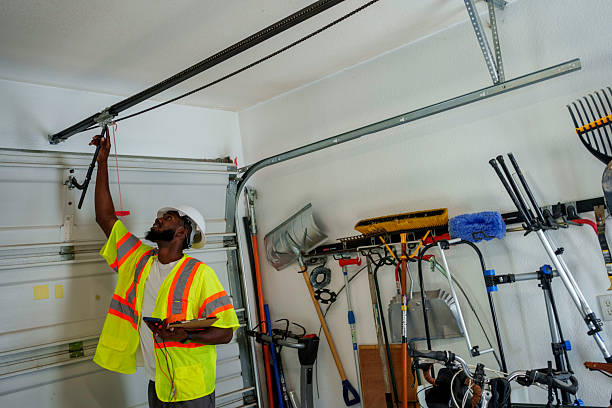 Professional Garage Door Panel Replacement technician working in Shandon, CA